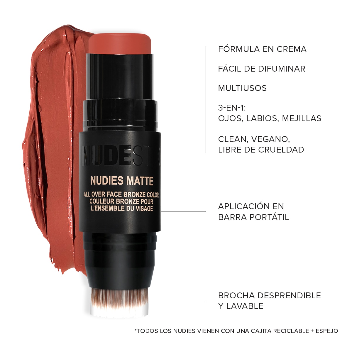 NUDIES MATTE BLUSH & BRONZE (RUBOR Y BRONCEADOR EN BARRA)